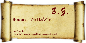 Bodosi Zoltán névjegykártya